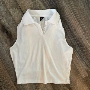 Shein button up tank top polo